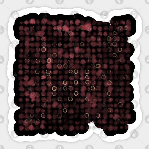 Light watercolor pattern with circles - red Sticker by Celentano